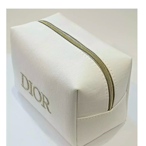 DIOR FABRIC CANVAS TOILETRY novelty, bag DOPP KIT POUCH with MAKEUP and lotion - Picture 4 of 7